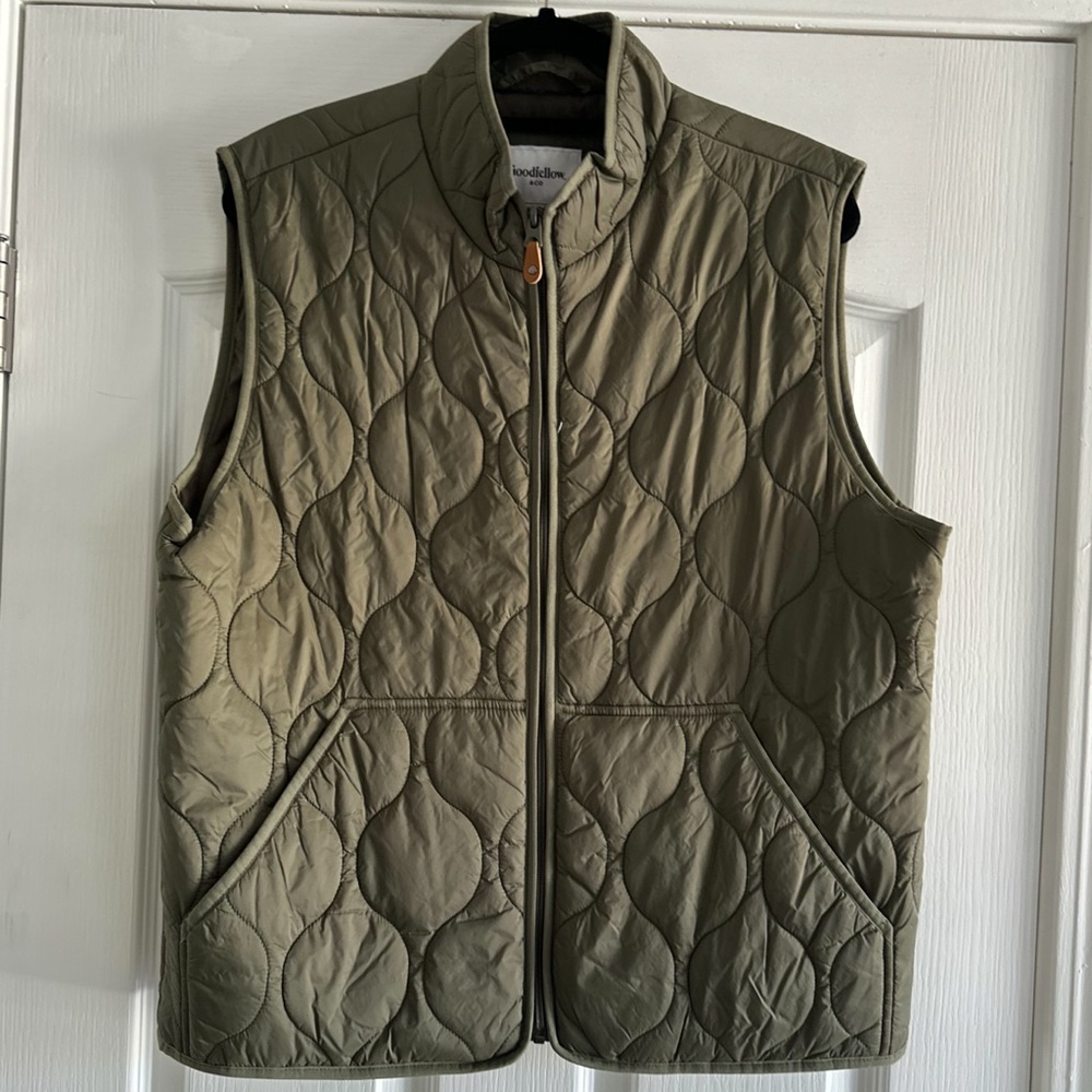 NWOT GOODFELLOW & CO Men's Olive Green Quilted Puffer Vest Size Large